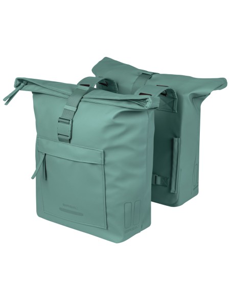Dubbele fietstas Basil Brooklyn 41L 14 x 30 x 37 cm - groen