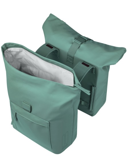 Dubbele fietstas Basil Brooklyn 41L 14 x 30 x 37 cm - groen