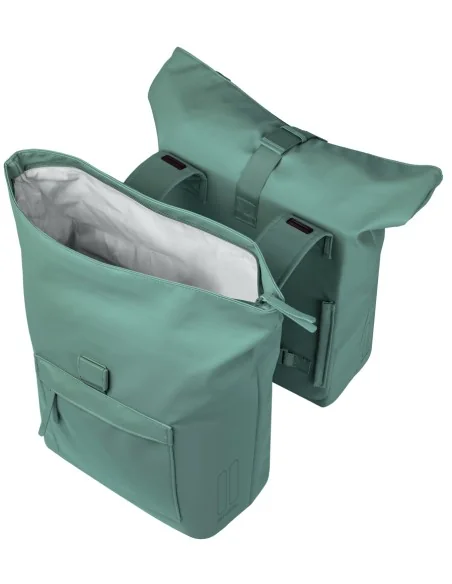 Dubbele fietstas Basil Brooklyn 41L 14 x 30 x 37 cm - groen