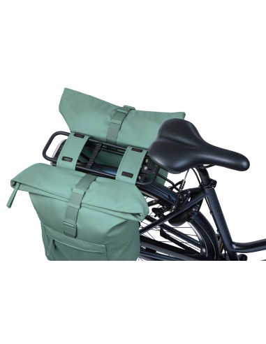 Dubbele fietstas Basil Brooklyn 41L 14 x 30 x 37 cm - groen