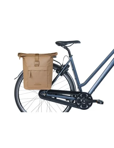 Dubbele fietstas Basil Brooklyn MIK 41L 14 x 30 x 37 cm - zand