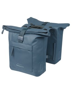 Dubbele fietstas Basil Brooklyn MIK 41L 14 x 30 x 37 cm - blauw