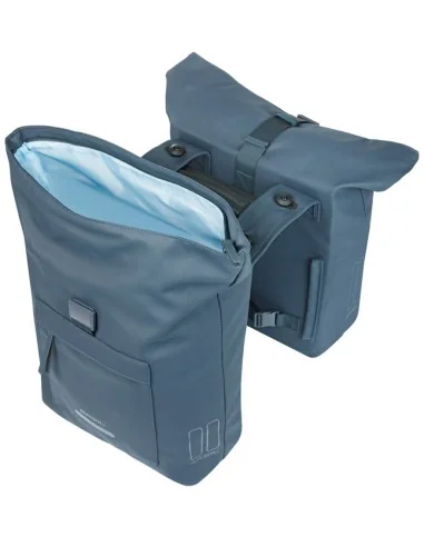 Dubbele fietstas Basil Brooklyn MIK 41L 14 x 30 x 37 cm - blauw