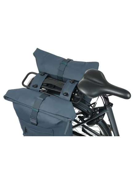 Dubbele fietstas Basil Brooklyn MIK 41L 14 x 30 x 37 cm - blauw