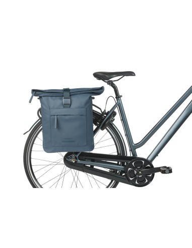 Dubbele fietstas Basil Brooklyn MIK 41L 14 x 30 x 37 cm - blauw