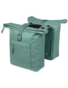 Dubbele fietstas Basil Brooklyn MIK 41L 14 x 30 x 37 cm - groen