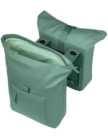 Dubbele fietstas Basil Brooklyn MIK 41L 14 x 30 x 37 cm - groen