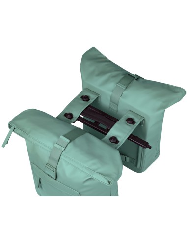 Dubbele fietstas Basil Brooklyn MIK 41L 14 x 30 x 37 cm - groen