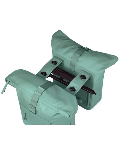 Dubbele fietstas Basil Brooklyn MIK 41L 14 x 30 x 37 cm - groen