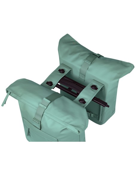 Dubbele fietstas Basil Brooklyn MIK 41L 14 x 30 x 37 cm - groen