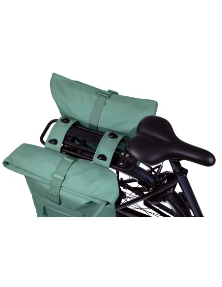 Dubbele fietstas Basil Brooklyn MIK 41L 14 x 30 x 37 cm - groen