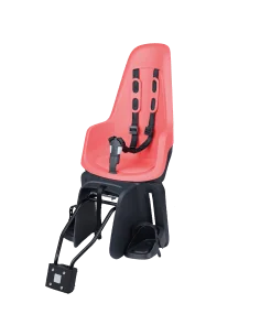 Kinderzitje achter Bobike One Maxi 1P & EB-D met frame- en dragerbevestiging - fierce flamingo