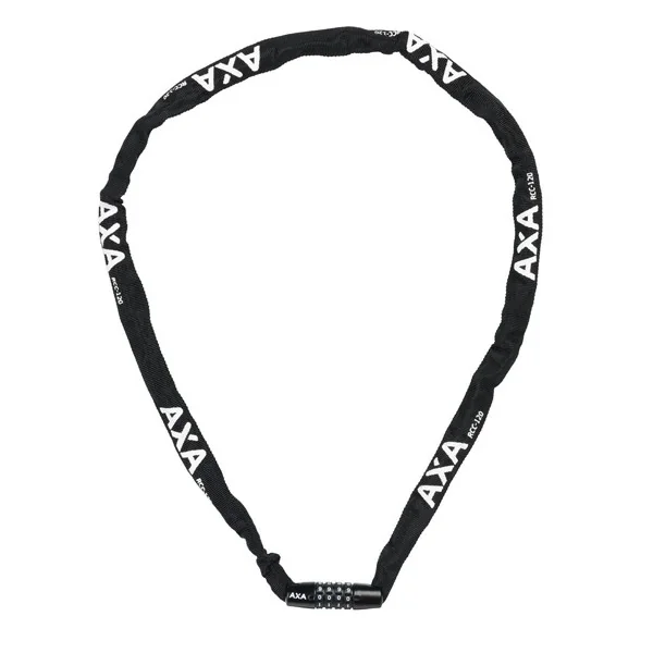Kettingslot Axa Rigid RCC code 120/3,5 met polyester hoes - zwart