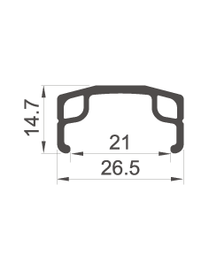 Voorwiel Rodi 28" / 622*21 Parallex - zilver