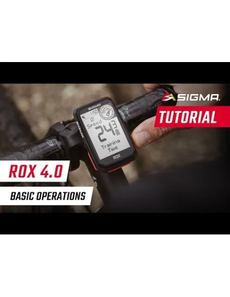 Fietscomputer GPS Sigma ROX 4.0 met standaard stuurhouder - zwart