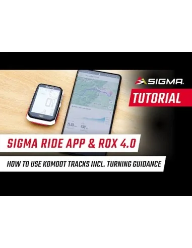 Fietscomputer GPS Sigma ROX 4.0 met standaard stuurhouder - zwart