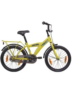 Kinderfiets Bikefun No Rules No Limit 18 inch met Remnaaf - Geel