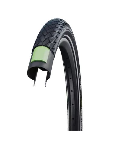 Buitenband Schwalbe Green Marathon GreenGuard 16 x 1.35"/35-349 mm - zwart met reflectie