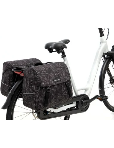 Dubbele fietstas New Looxs Joli Alma 37 liter - 38 x 18 x 30 cm (2x) - zwart