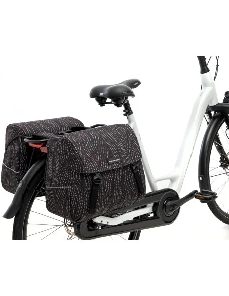 Dubbele fietstas New Looxs Joli Alma 37 liter - 38 x 18 x 30 cm (2x) - zwart