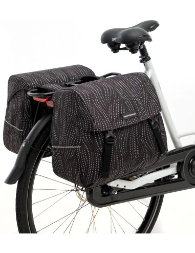 Dubbele fietstas New Looxs Joli Alma 37 liter - 38 x 18 x 30 cm (2x) - zwart