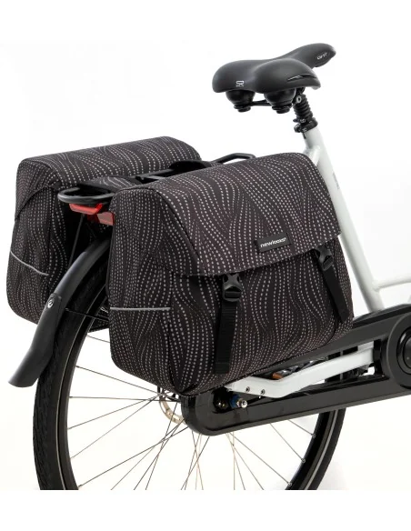 Dubbele fietstas New Looxs Joli Alma 37 liter - 38 x 18 x 30 cm (2x) - zwart