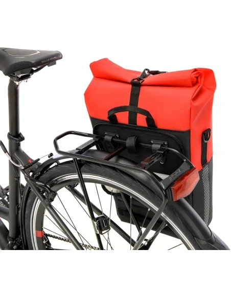 Fietsshopper New Looxs Nyborg 17 liter 30 x 17 x 37 cm - rood/zwart
