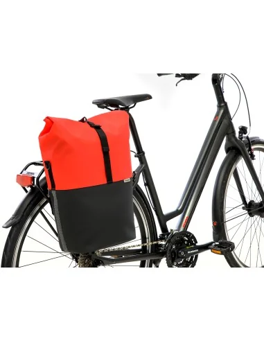 Fietsshopper New Looxs Nyborg 17 liter 30 x 17 x 37 cm - rood/zwart