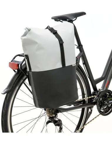 Fietsshopper New Looxs Nyborg 17 liter 30 x 17 x 37 cm - lichtgrijs/zwart