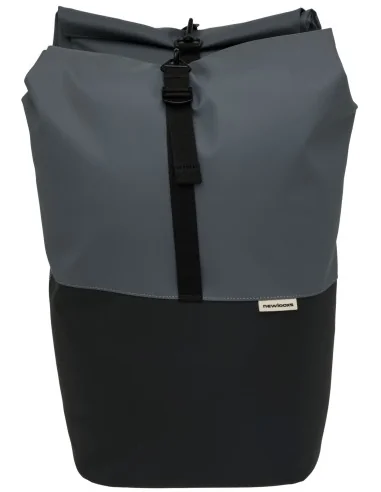 Dubbele fietstas New Looxs Nyborg 34 liter - 30 x 17 x 37cm (x2) - donkergrijs/zwart