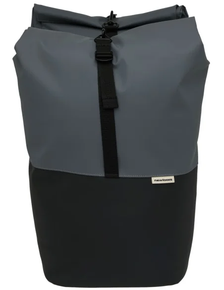 Dubbele fietstas New Looxs Nyborg 34 liter - 30 x 17 x 37cm (x2) - donkergrijs/zwart