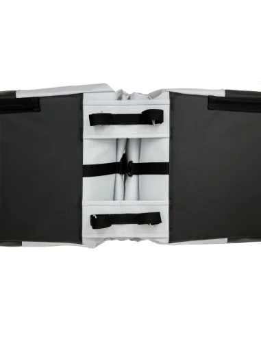 Dubbele fietstas New Looxs Nyborg 34 liter - 30 x 17 x 37cm (x2) - lichtgrijs/zwart