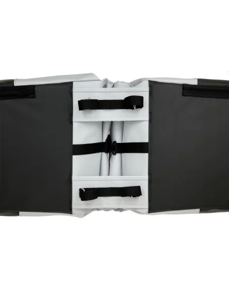 Dubbele fietstas New Looxs Nyborg 34 liter - 30 x 17 x 37cm (x2) - lichtgrijs/zwart