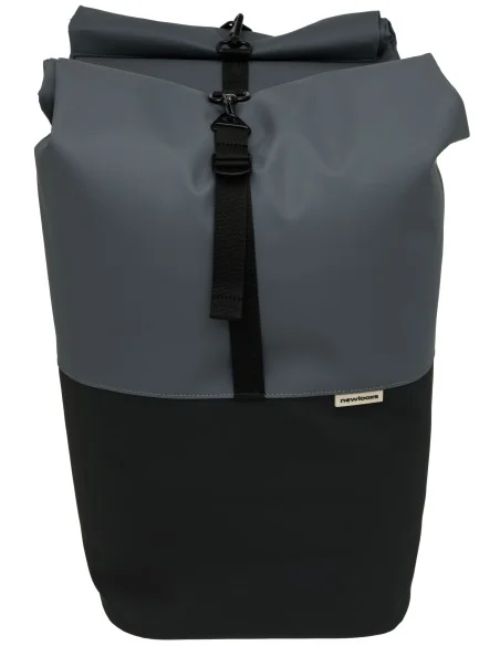 Dubbele fietstas New Looxs Nyborg MIK 34 liter - 30 x 17 x 37cm (x2) - donkergrijs/zwart