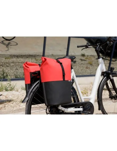 Dubbele fietstas New Looxs Nyborg MIK 34 liter - 30 x 17 x 37cm (x2) - rood/zwart