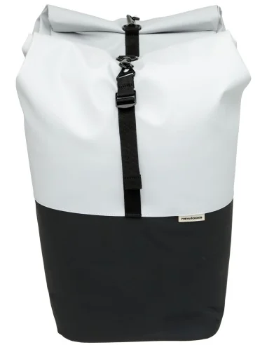 Dubbele fietstas New Looxs Nyborg MIK 34 liter - 30 x 17 x 37cm (x2) - lichtgrijs/zwart