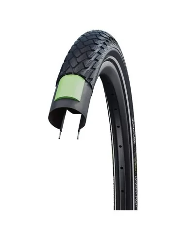 Buitenband Schwalbe Green Marathon GreenGuard 28 x 1 ½" / 40-635mm - zwart met reflectie