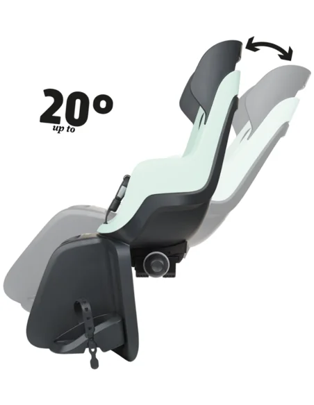 Kinderzitje achter Bobike Go Maxi RS met framebevestiging (FF) en slaapstand - peppermint