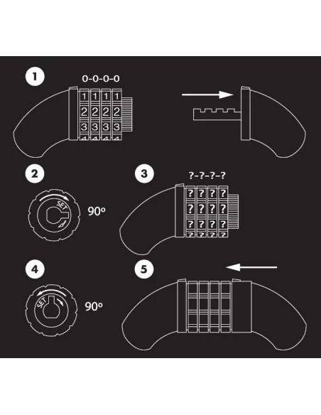 Cijferslot Edge Digit - ø10mm x 150 cm
