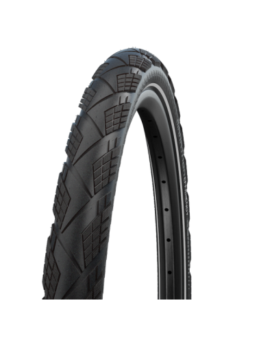 Vouwband Schwalbe Marathon Efficiency Super Race / V-Guard 27.5 x 2.15" / 55-584 - zwart met reflectie