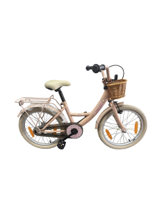 Kinderfiets Bikefun Girly 18 inch - met mandje en remnaaf - Roze
