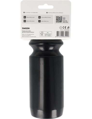 Simson Bidon - 600 ml - Mat Zwart