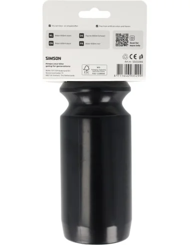 Simson Bidon - 600 ml - Mat Zwart