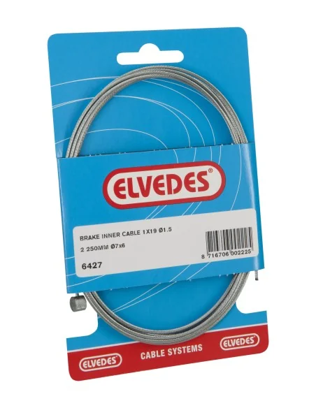 Rem binnenkabel Elvedes 2250mm gegalvaniseerd ø1,5mm T-nippel (op kaart)