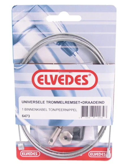 Trommelrem binnenkabel Elvedes 2250mm verzinkt met onderdelen (op kaart)