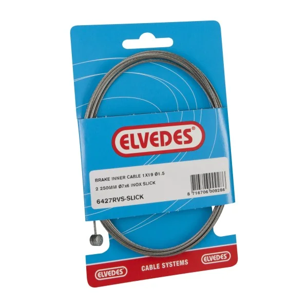 Rem binnenkabel Elvedes 2250mm RVS Slick ø1,5mm T-nippel (op kaart)