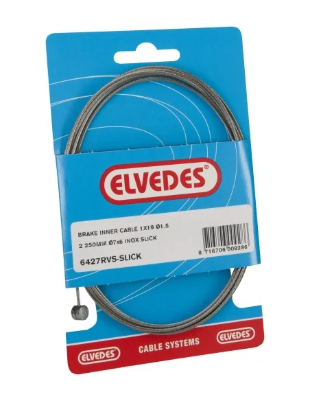 Rem binnenkabel Elvedes 2250mm RVS Slick ø1,5mm T-nippel (op kaart)