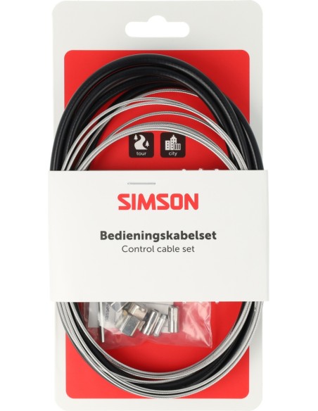 Remkabelset Simson Shimano nexus rollerbrake - rvs zwart