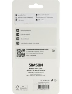 Remkabelset Simson Shimano nexus rollerbrake - rvs zwart 2