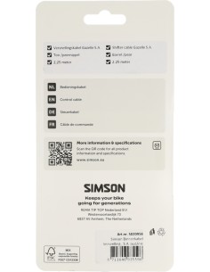 Versnellingskabel Simson Gazelle / Sturmey Archer - gegalvaniseerd 2